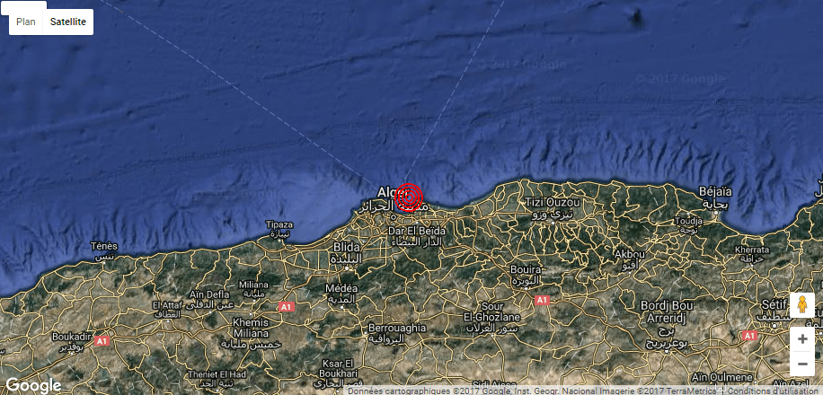La terre a tremblé à Alger et à Bejaïa