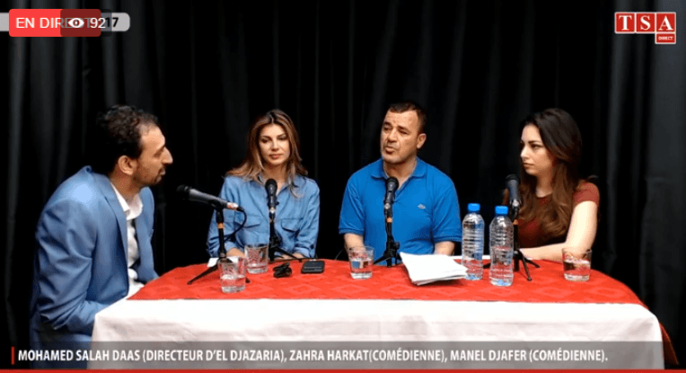 VIDÉO. Réécoutez notre entretien avec Manel Djafer, Zahra Harkat (comédiennes) et Mohamed Salah Daas (directeur d’El Djazaria)