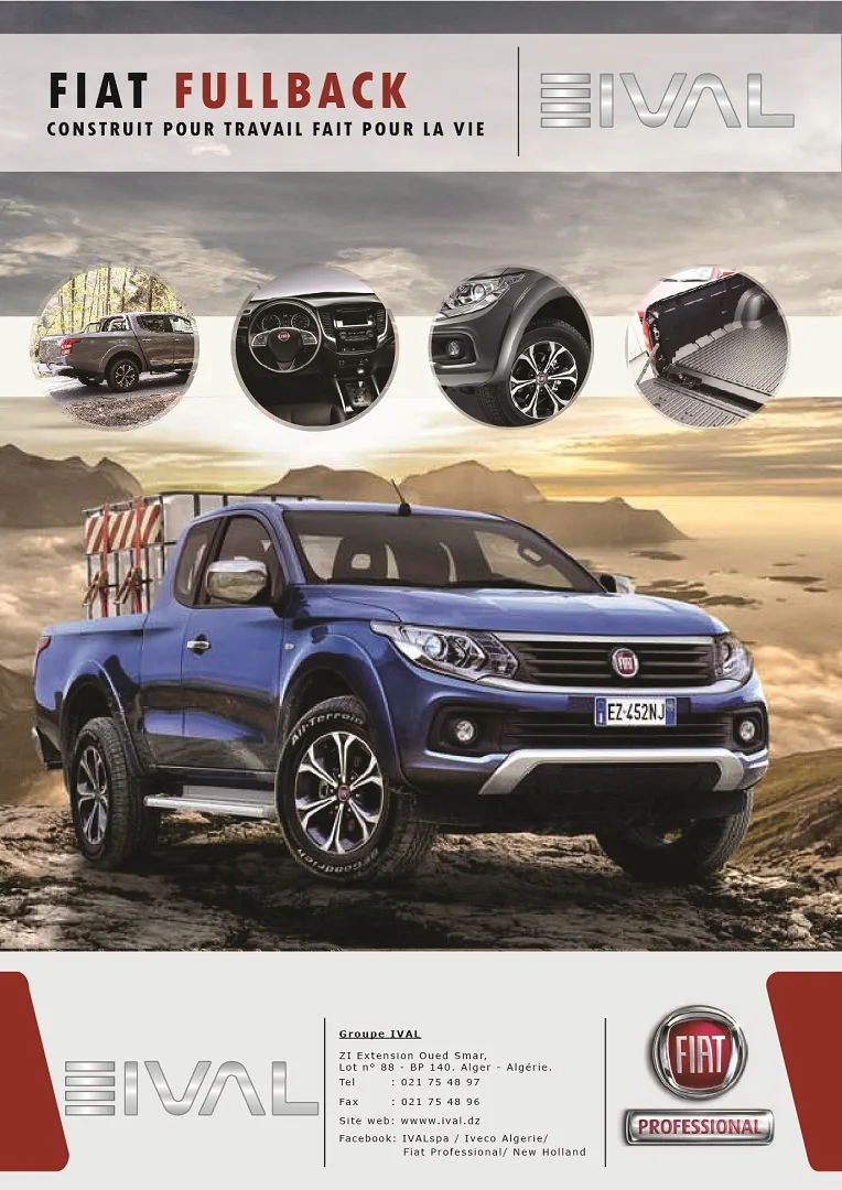 Ival : disponibilité immédiate de Fiat Fullback