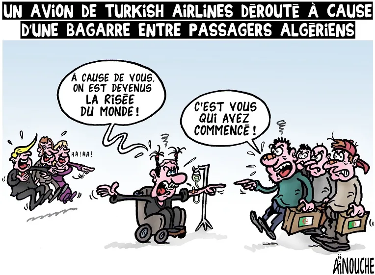 Un avion de Turkish Airlines dérouté à cause d&rsquo;une bagarre entre passagers Algériens