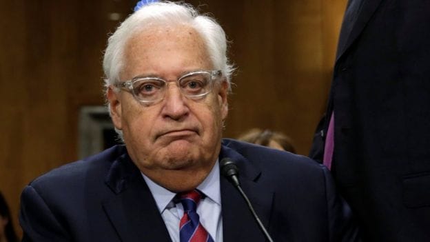 L&rsquo;ambassadeur américain en Israël provoque de nouveau la colère des Palestiniens