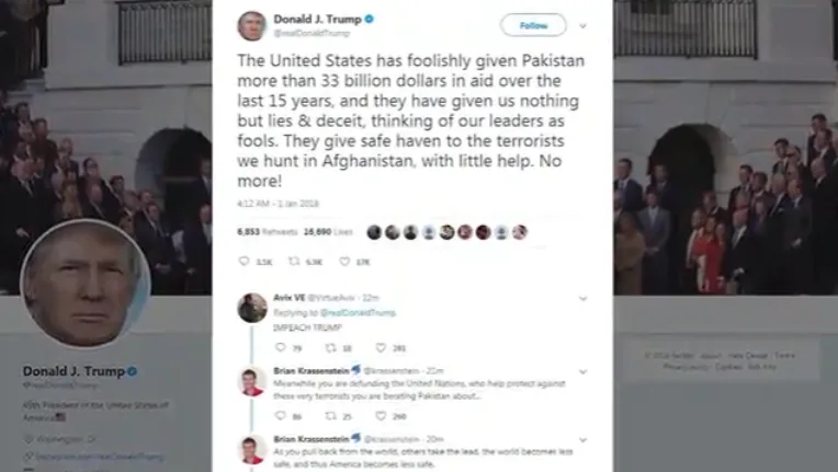 Tensions entre le Pakistan et les États-Unis après un tweet de Trump