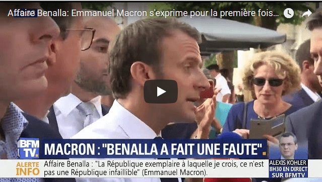 VIDÉO. Macron aux médias: « Vous avez dit beaucoup de bêtises » sur l’affaire Benalla
