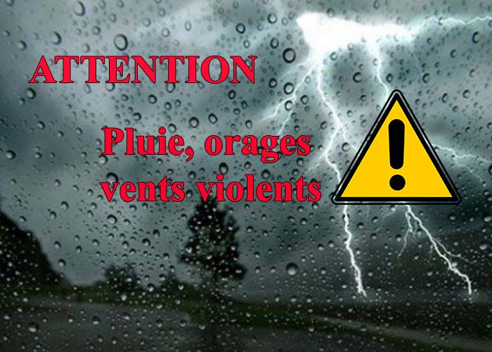 BMS : des rafales de vent sous orages dans le sud du pays