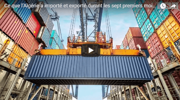 VIDÉO – Ce que l’Algérie a importé et exporté durant les sept premiers mois de 2018