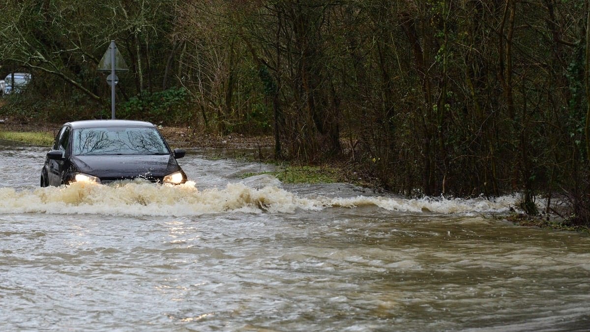 VIDÉO. Inondations à Tébessa : un homme risque sa vie pour sauver sa voiture