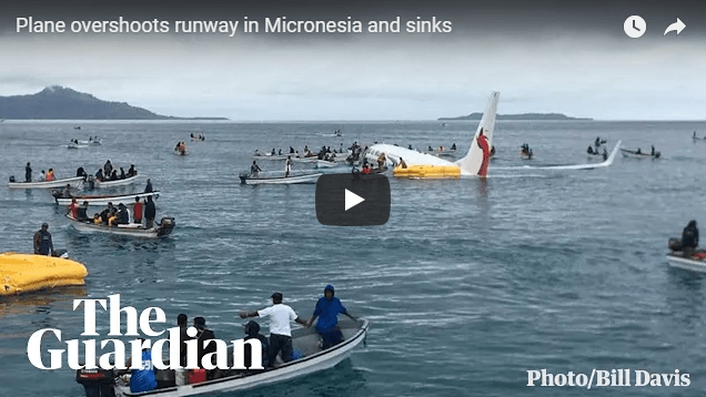 VIDÉO. Un avion de ligne plonge dans un lagon du Pacifique