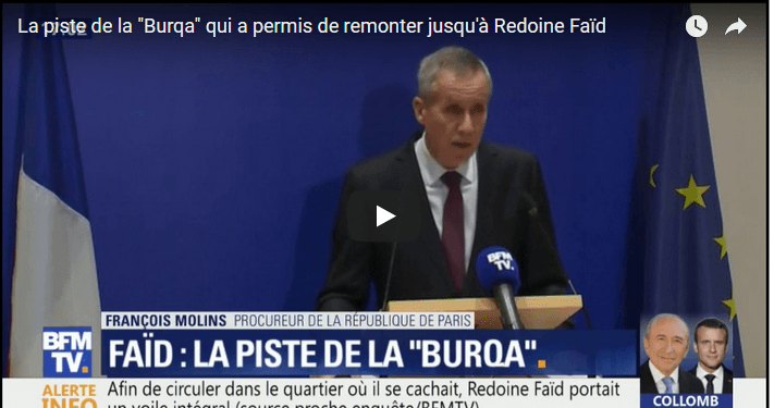 VIDÉO. Le braqueur Redoine Faid se cachait sous une burqa