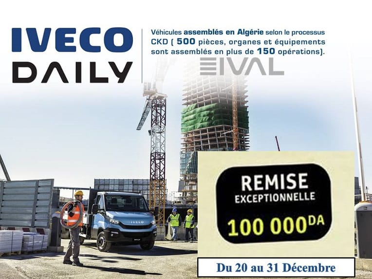 Remise de 100 000 DA sur IVECO DAILY Chassis Cabine