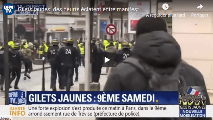 VIDÉOS. Gilets jaunes : heurts à Paris et dans plusieurs villes de France