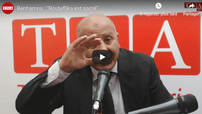 VIDÉO. Benhamou : « Bouteflika est sacré »