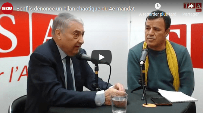 VIDÉO. Benflis dénonce un bilan chaotique du 4e mandat