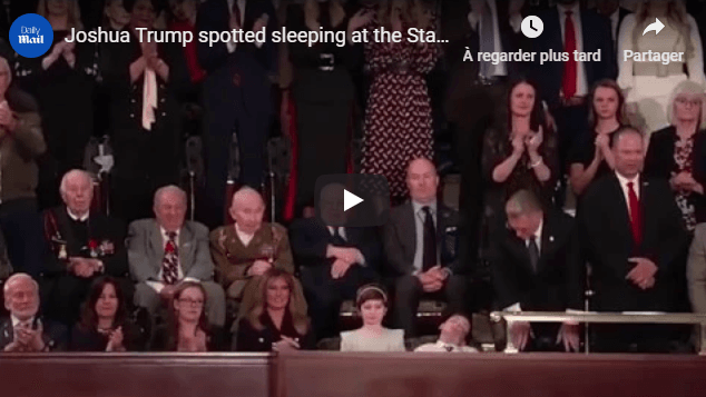 VIDÉO. (Joshua) Trump s&rsquo;endort pendant le discours du président