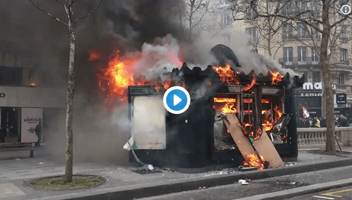VIDÉOS – France : violences à Paris en marge des manifestations des Gilets jaunes, des magasins saccagés