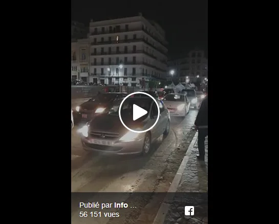 VIDÉO. Manifestation nocturne à Alger-Centre après les annonces de l&rsquo;armée