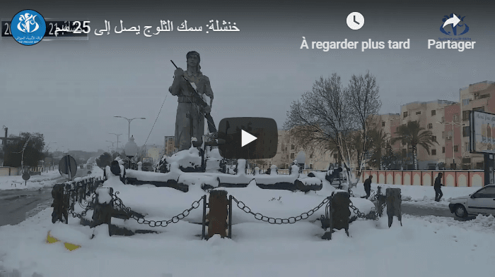 VIDEO. La ville de Khenchela sous la neige