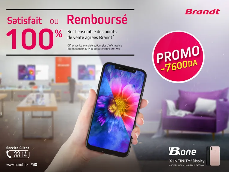 Brandt Algérie lance pour la première fois en Algérie le service « satisfait ou remboursé »