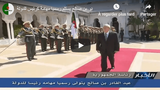 VIDÉO. Bensalah accueilli à la Présidence par les anciens conseillers de Bouteflika