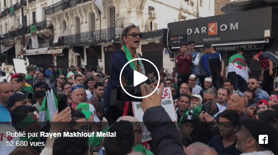 VIDÉO – À Alger, une manifestante captive la foule par son discours
