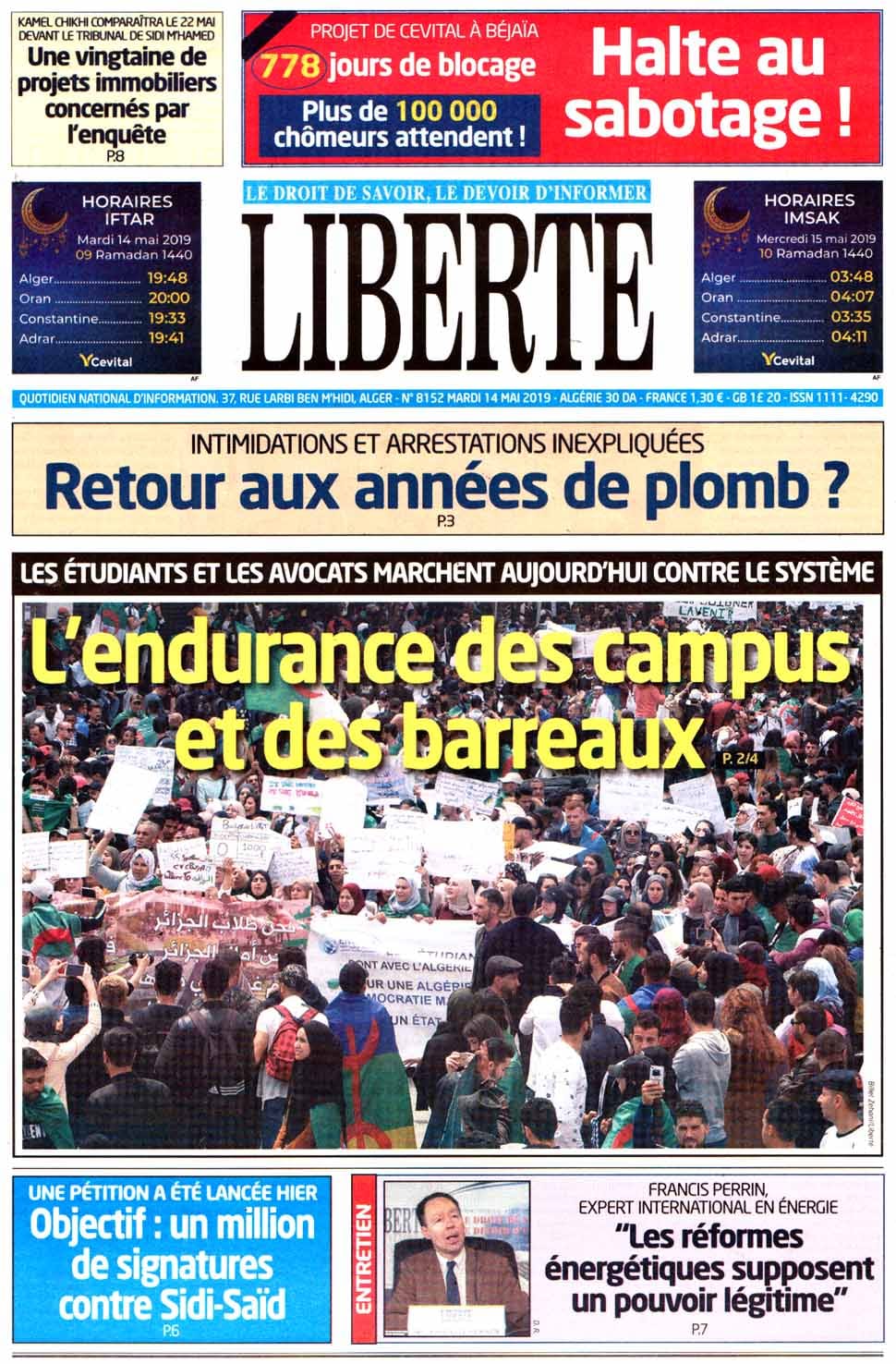Le Journal Des Ecrivains De La Liberté Revue de presse - Les Unes de vos journaux du mardi 14 mai — TSA