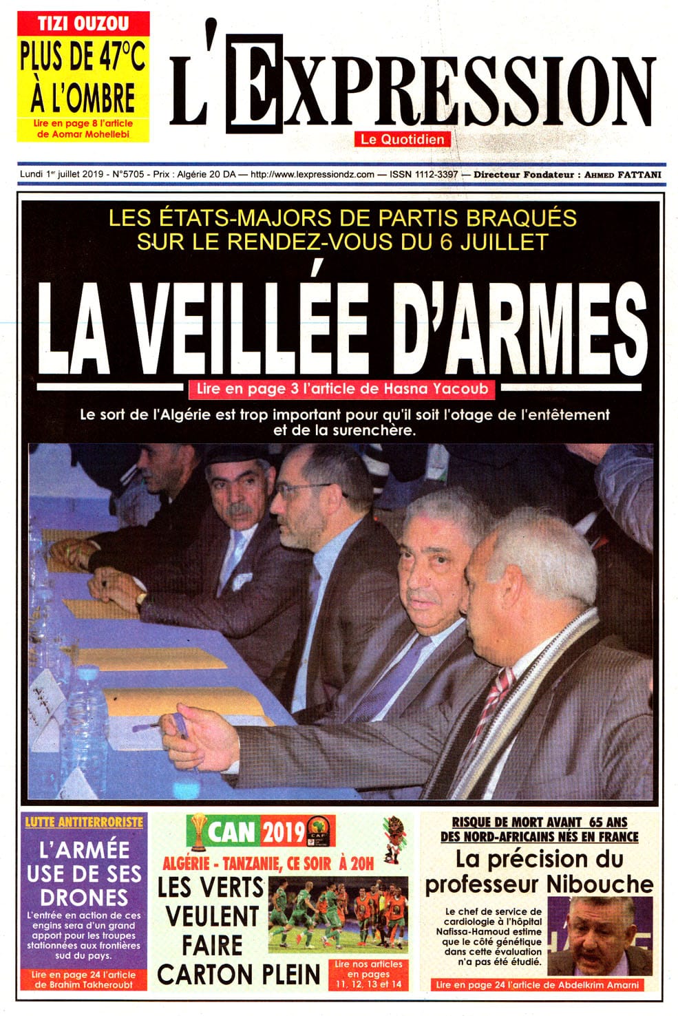 Revue de presse Les Unes de vos journaux du lundi 1er juillet — TSA Revue de presse Les Unes de vos journaux du lundi 1er juillet — TSA