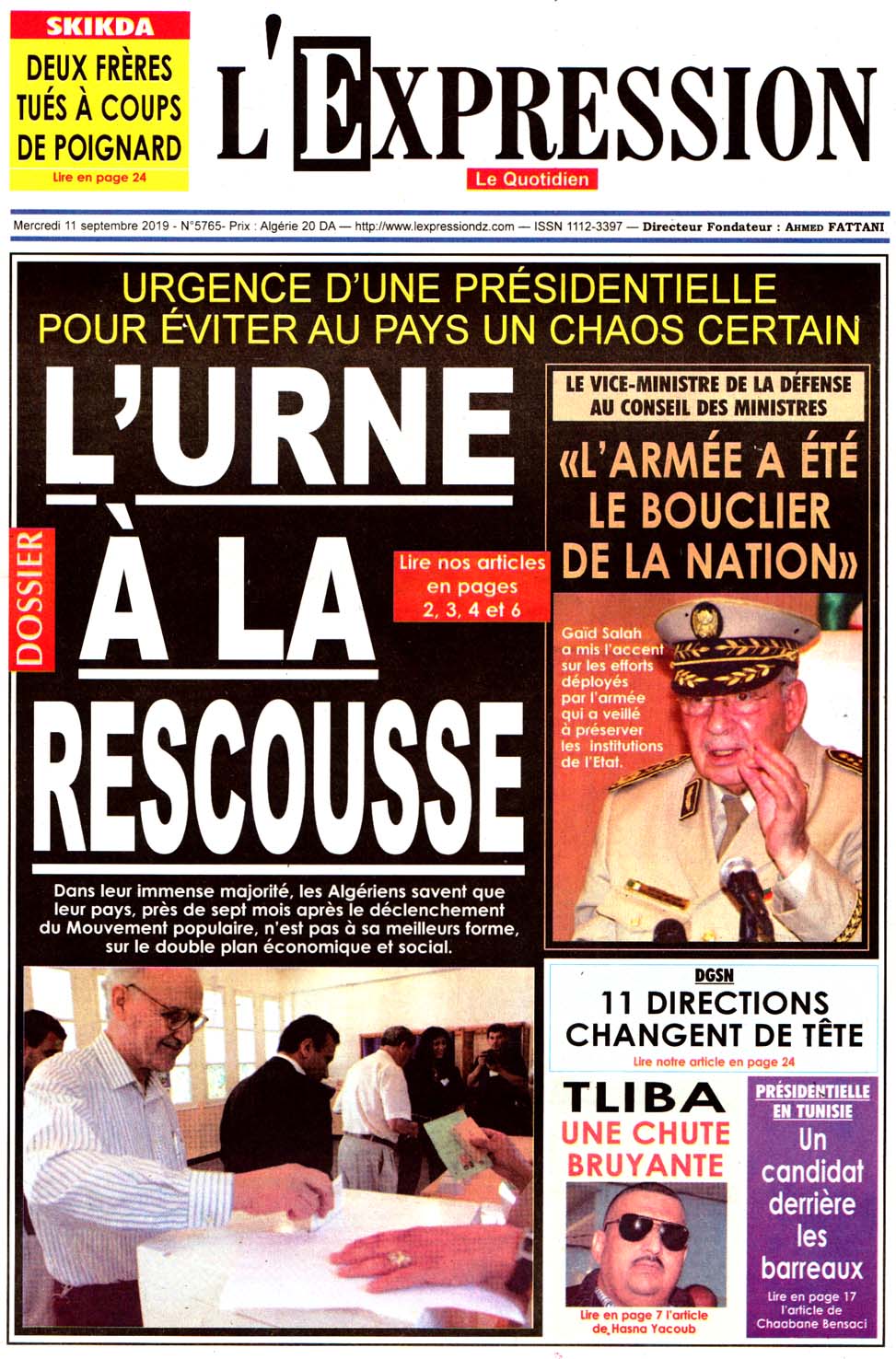 Revue de presse – Les Unes de vos journaux du mercredi 11 septembre — TSA