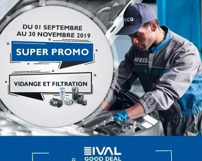 25 % de remise sur filtration et vidange chez IVAL