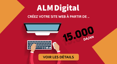 Créez votre site web à partir de 15000 DA/an