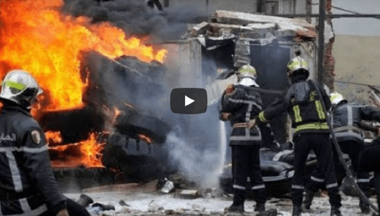 VIDÉO. Incendie devant l’agence BNP Paribas à Chéraga