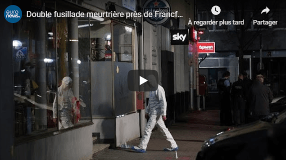 VIDÉO. Allemagne : neuf morts dans deux fusillades visant des bars à chicha