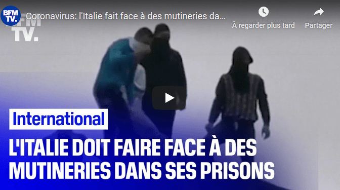 VIDÉO – Coronavirus : des mutineries dans les prisons italiennes