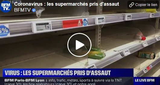 VIDÉO. Coronavirus en France : les supermarchés pris d’assaut