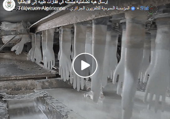 VIDÉO. Coronavirus : l&rsquo;Algérie fait don de gants médicaux à l&rsquo;Italie