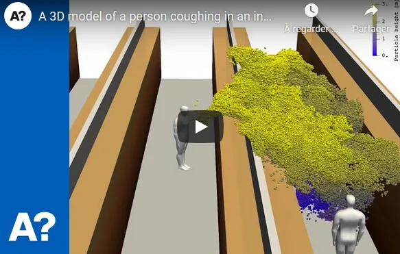 VIDÉO – Une modélisation 3D montre la propagation du coronavirus dans un magasin