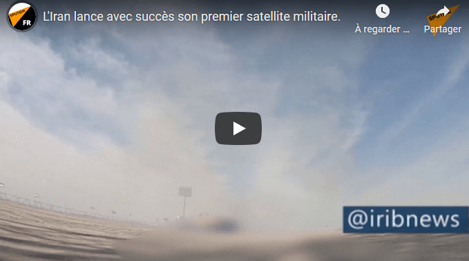 VIDÉO. L&rsquo;Iran lance avec succès son premier satellite militaire