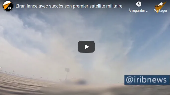 VIDÉO. L&rsquo;Iran lance avec succès son premier satellite militaire
