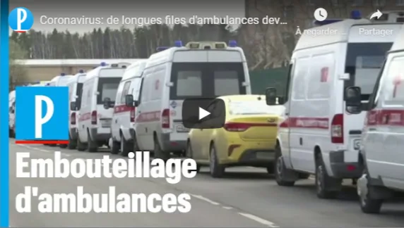 VIDÉO. Coronavirus : embouteillage d&rsquo;ambulance dans la région de Moscou
