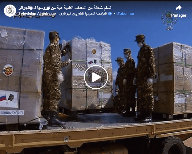 VIDÉO. Covid-19 : l&rsquo;Algérie reçoit un don de matériel médical de la Russie