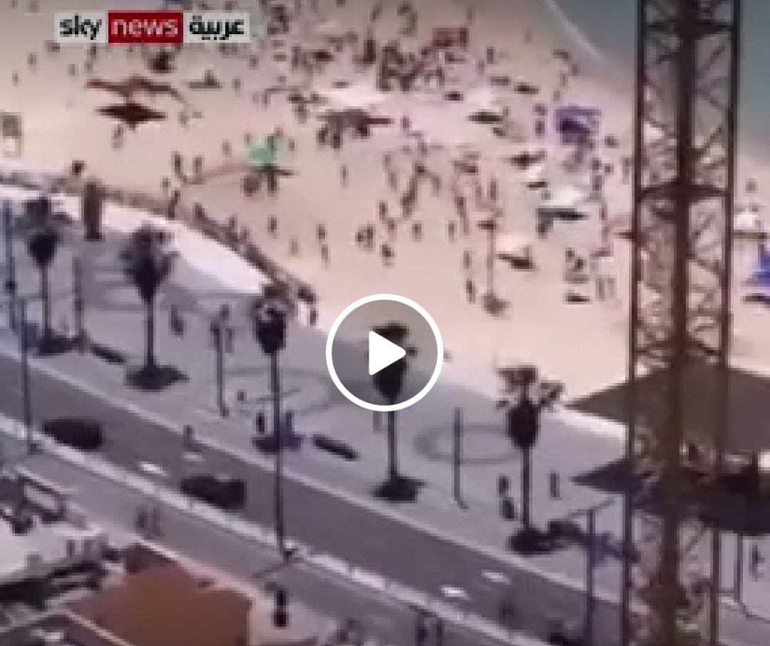 VIDÉO –  Sur la plage de Tel-Aviv après le retentissement des sirènes