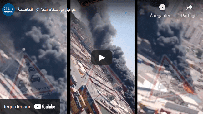 Incendie au port d’Alger : « Aucune perte humaine » – Vidéo