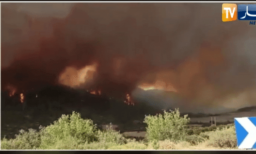 Khenchela : les images des incendies, la pluie au secours des pompiers – Vidéo