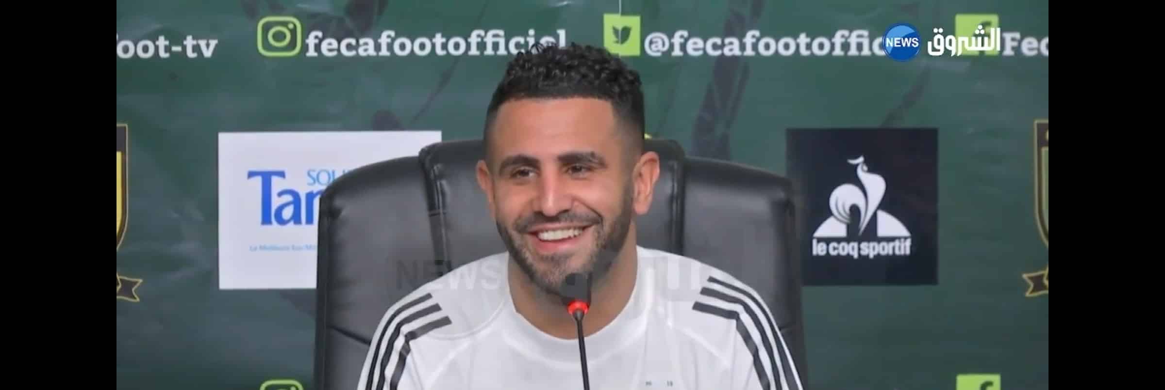 VIDEO. Echange sympa entre Belmadi, Mahrez et des journalistes camerounais