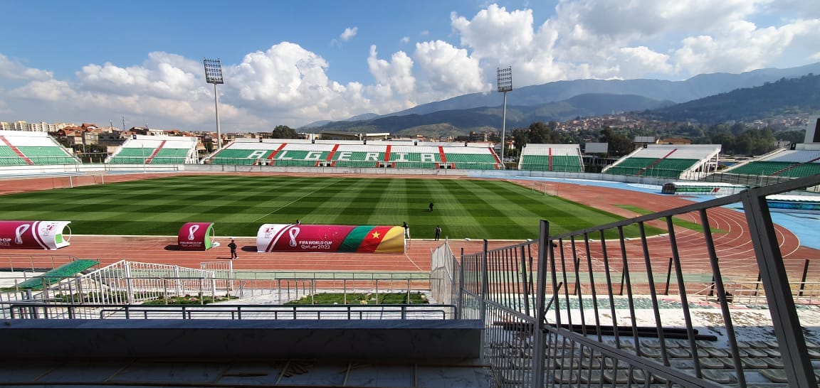 PHOTOS. Le stade Tchaker « prêt » pour le match Algérie-Cameroun