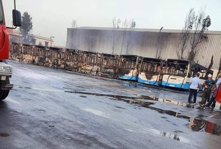 Alger : 16 bus de l’ETUSA ravagés par un incendie