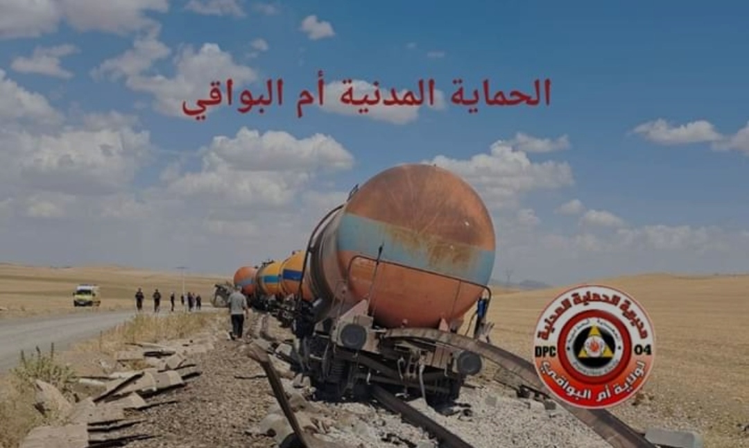 PHOTOS. Déraillement d’un train de carburant à Oum el Bouaghi