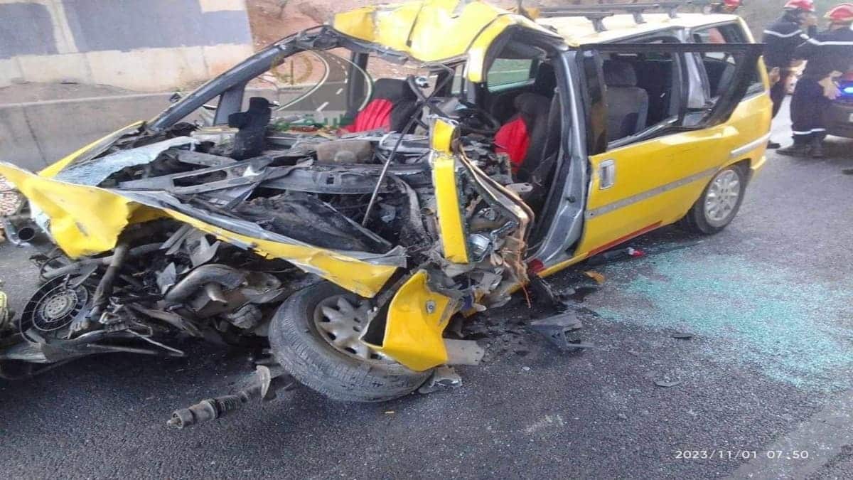 Autoroute est-ouest : un taxi dérape et provoque un drame (Photos)