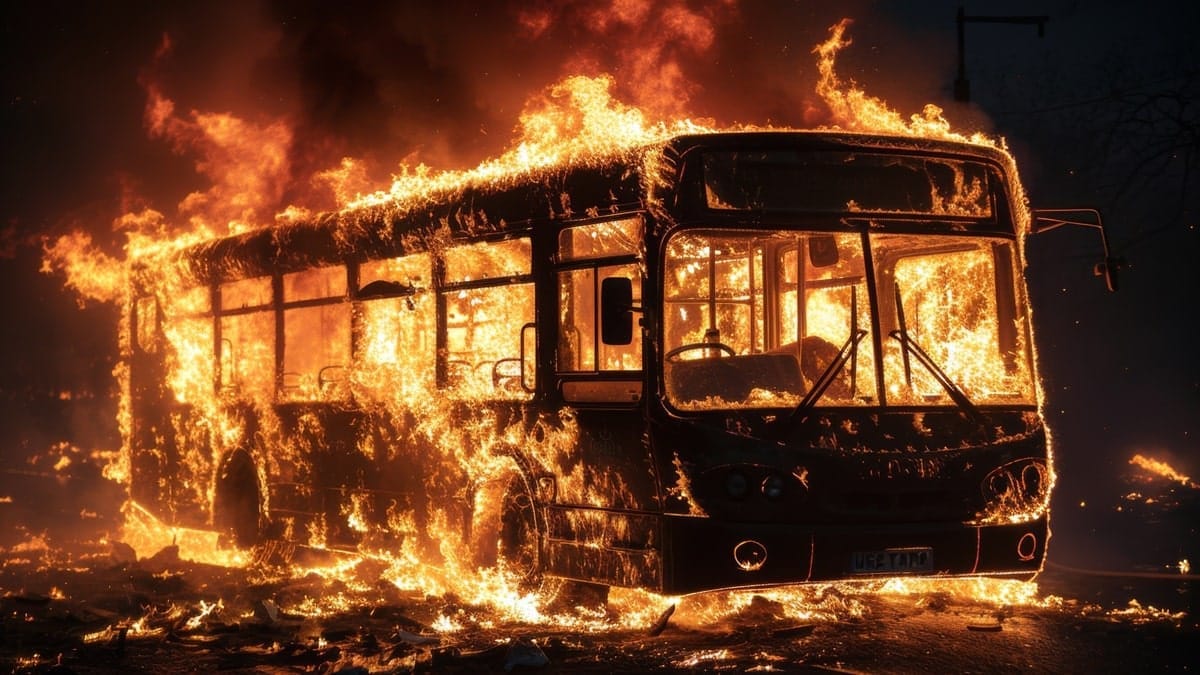 Six morts carbonisés dans un accident de bus à Touggourt (Vidéo)