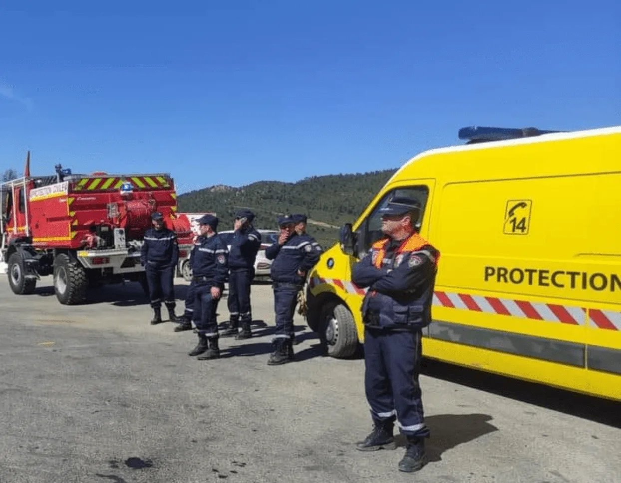 Face aux flammes, l’hommage émouvant de la Protection aux Algériens