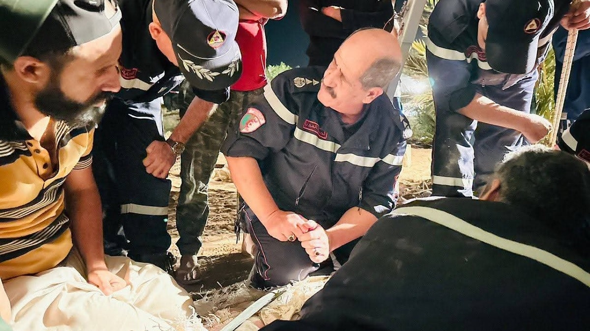 Vidéo. Béchar : un homme piégé dans un puits profond et étroit