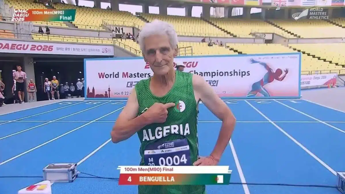À 92 ans, Abdelkader Benguella offre à l&rsquo;Algérie l&rsquo;argent au 100 mètres